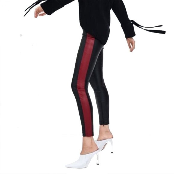 🆕 ZARA TRAFALUC Faux Leather Pants Size S - Picture 1 of 6